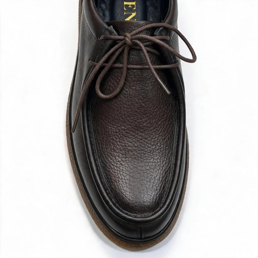 Derby Mocassin En Cuir