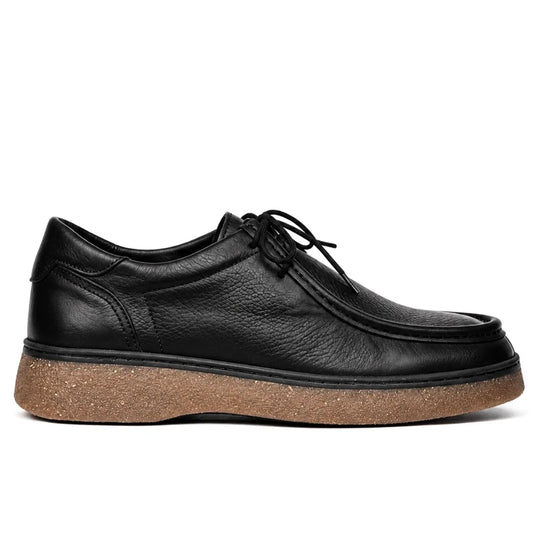 Derby Mocassin En Cuir