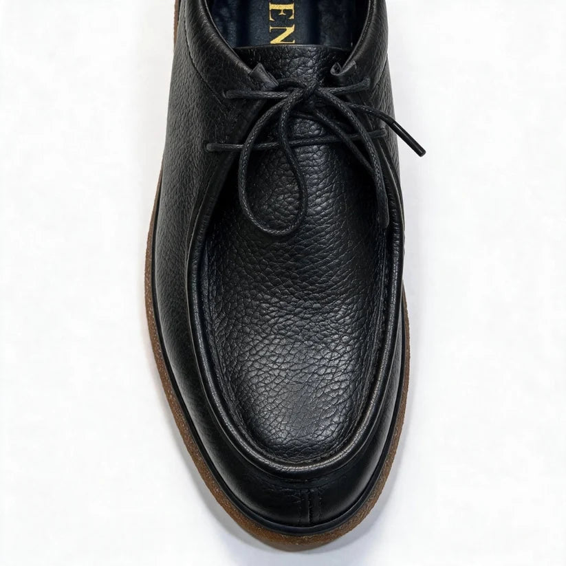 Derby Mocassin En Cuir