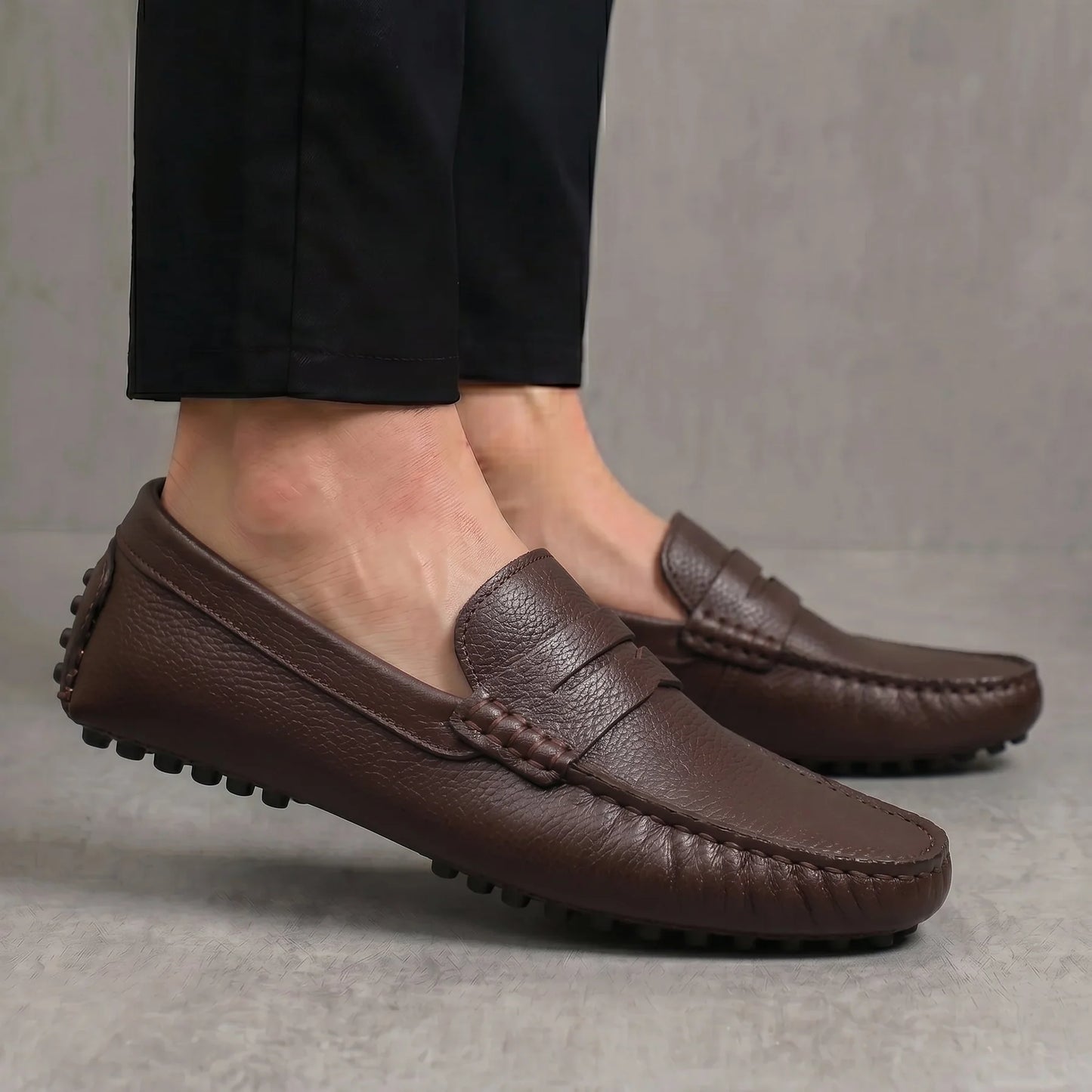 ALVERO : Mocassin Cuir