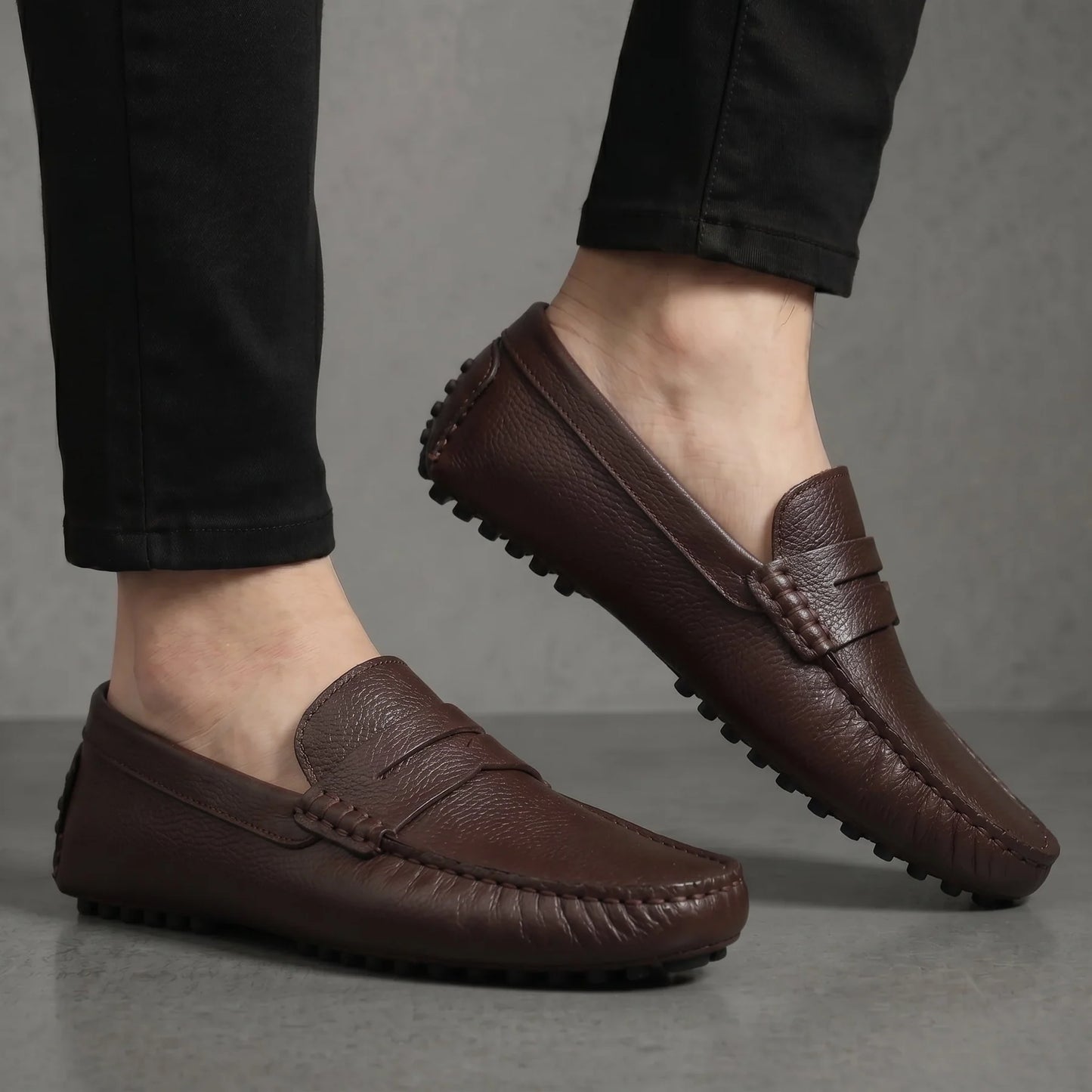 ALVERO : Mocassin Cuir