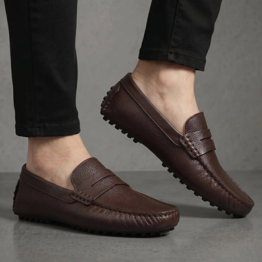 ALVERO : Mocassin Cuir