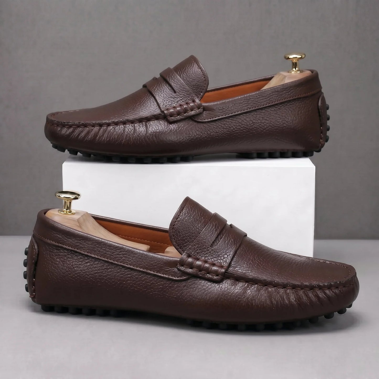 ALVERO : Mocassin Cuir