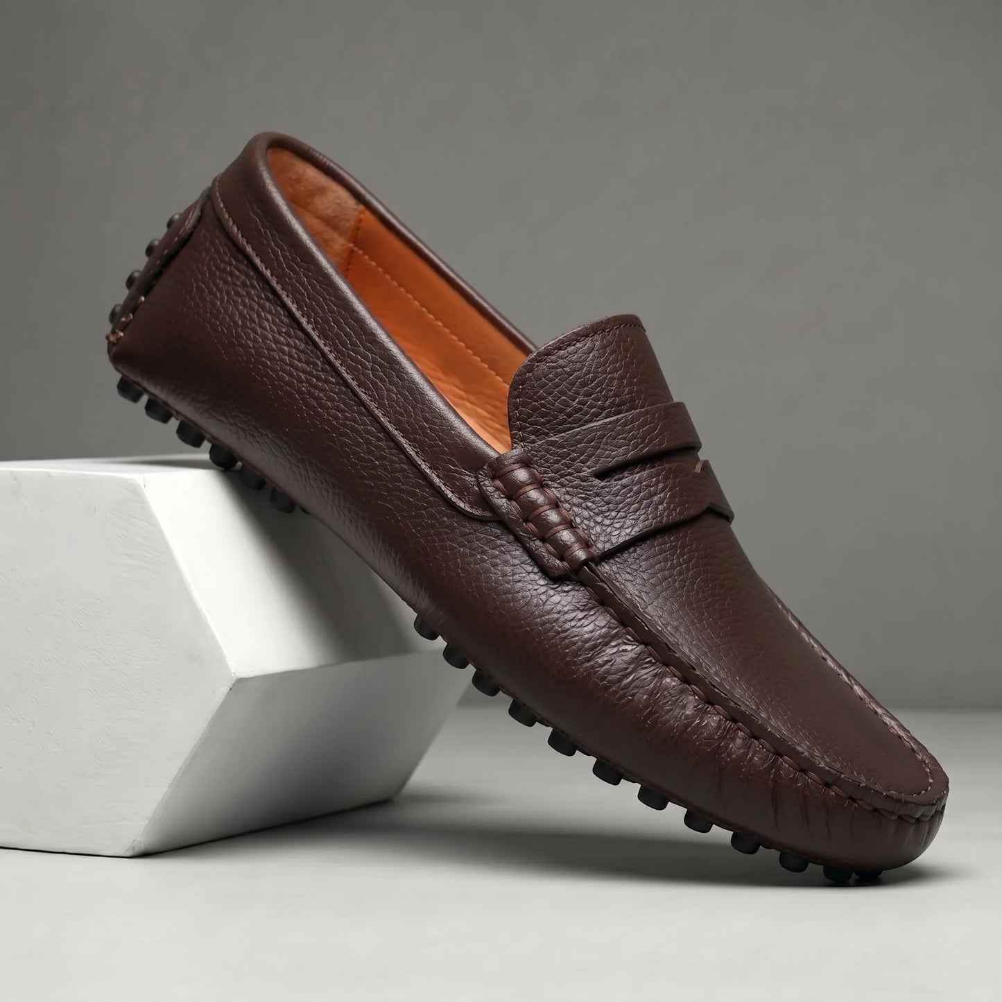 ALVERO : Mocassin Cuir