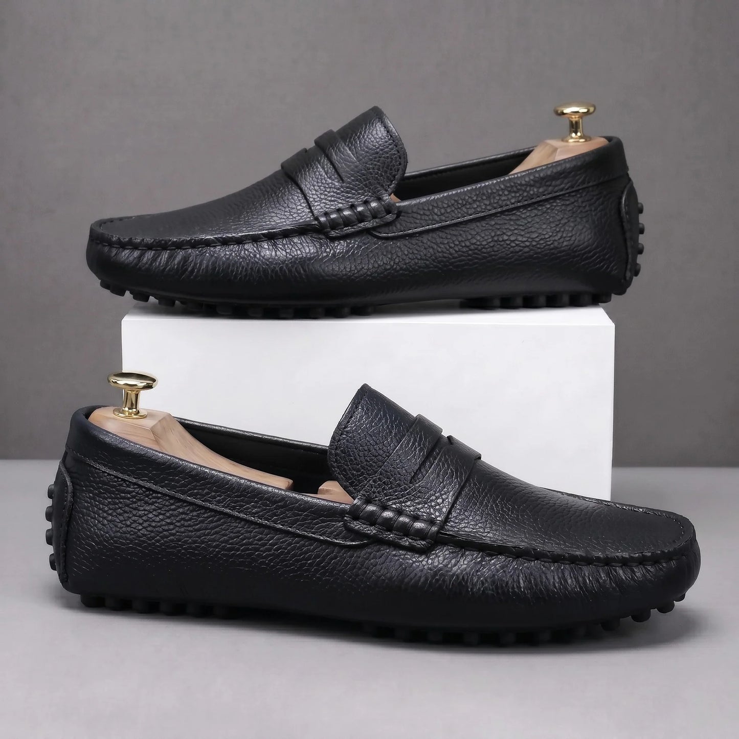 ALVERO : Mocassin Cuir