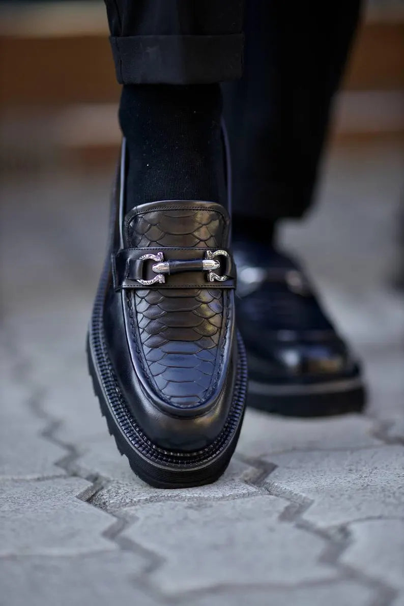 Mocassins noirs SP à grosse boucle