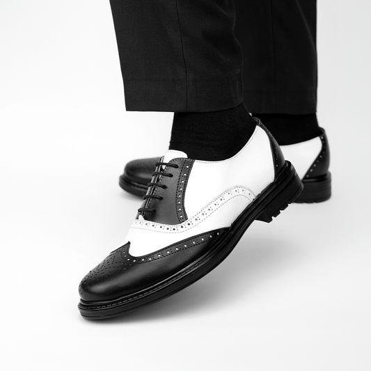 Richelieu Brogues Noir & Blanc