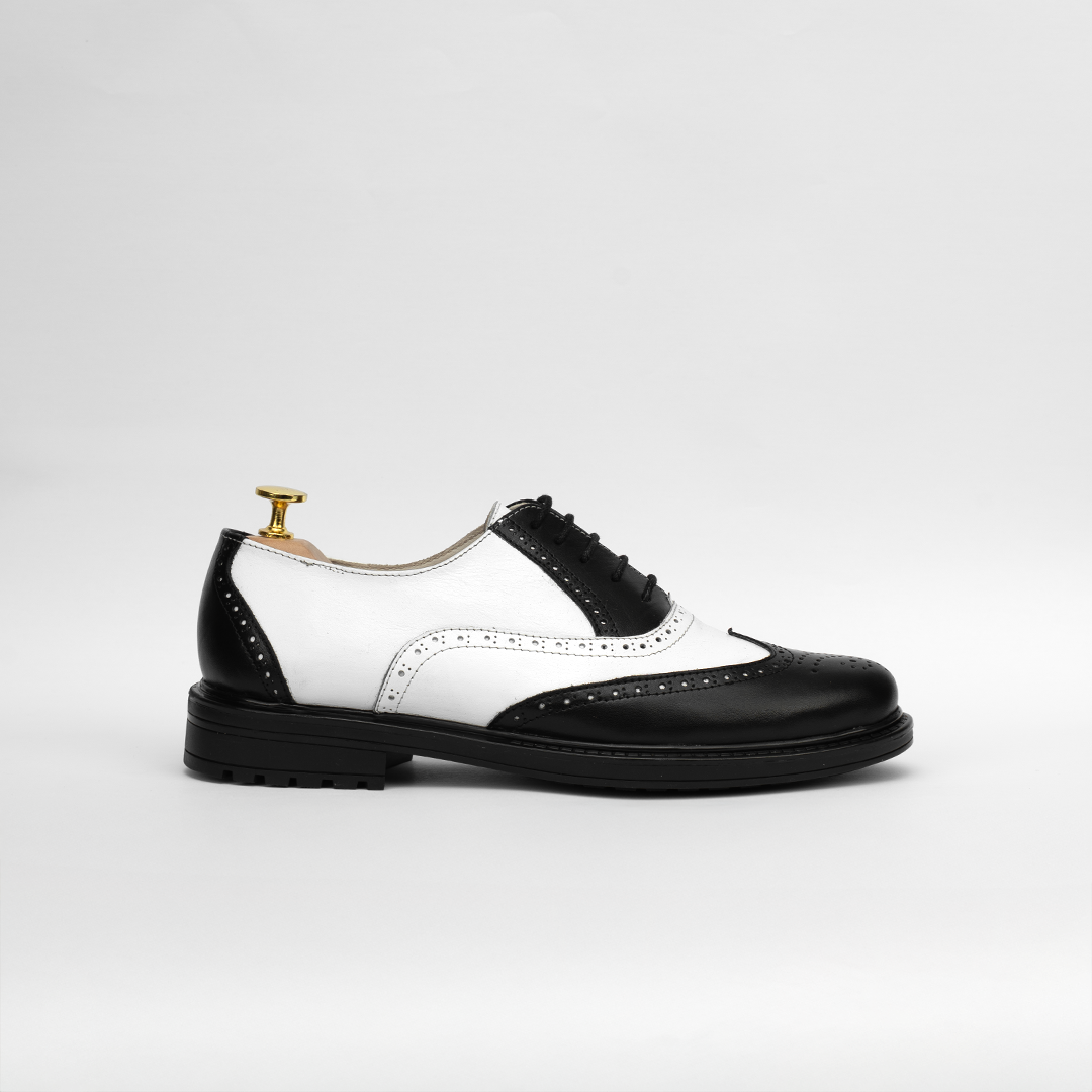 Richelieu Brogues Noir & Blanc