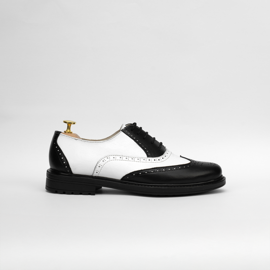 Richelieu Brogues Noir & Blanc