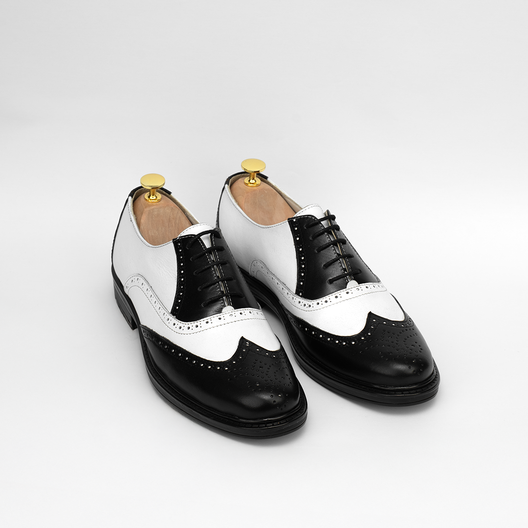 Richelieu Brogues Noir & Blanc